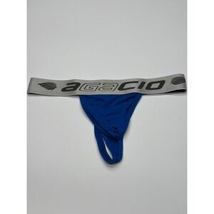 AGACIO Mens Royal Blue Thong Jockstrap Briefs Underwear Size M